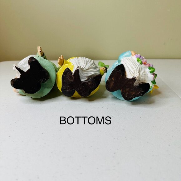 Spring Summer Easter gnomes farmhouse decoration tiered tray gnomes butterflies - Picture 8 of 14